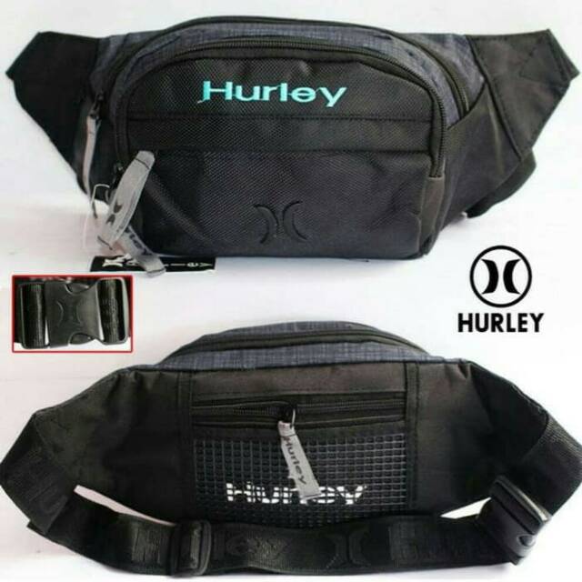 Kompek hurley tas slempang pinggang hitam