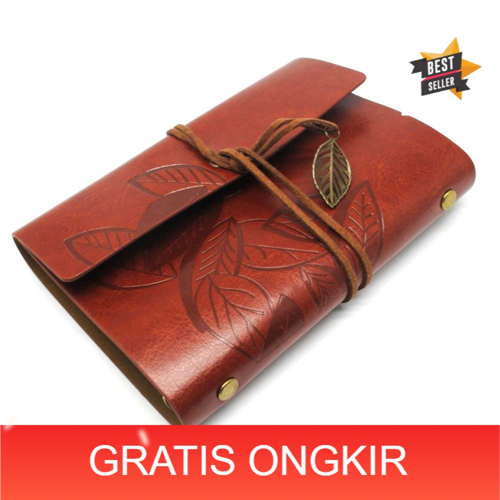 

Buku Catatan Binder Kulit Retro Leaf Kertas B7 - BSD666