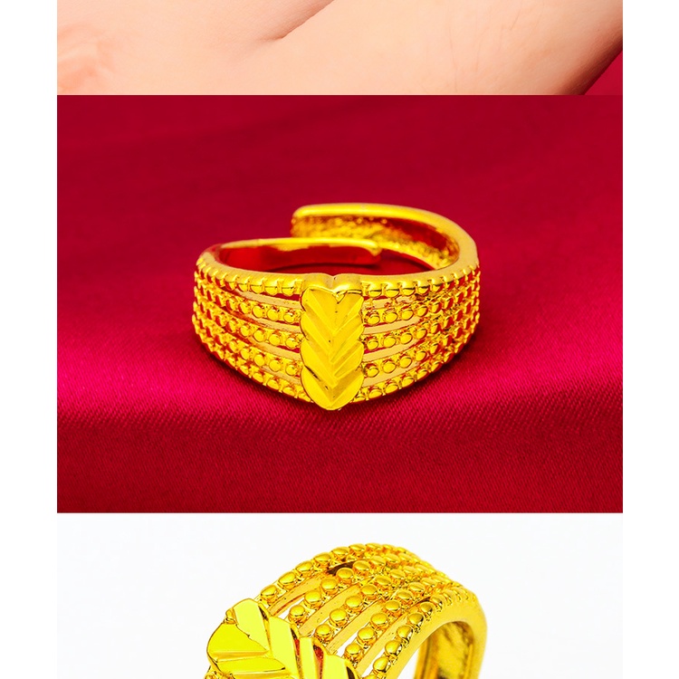Cincin Lapis Emas Asli Kadar 375 Dapat Disesuaikan Untuk Wanita