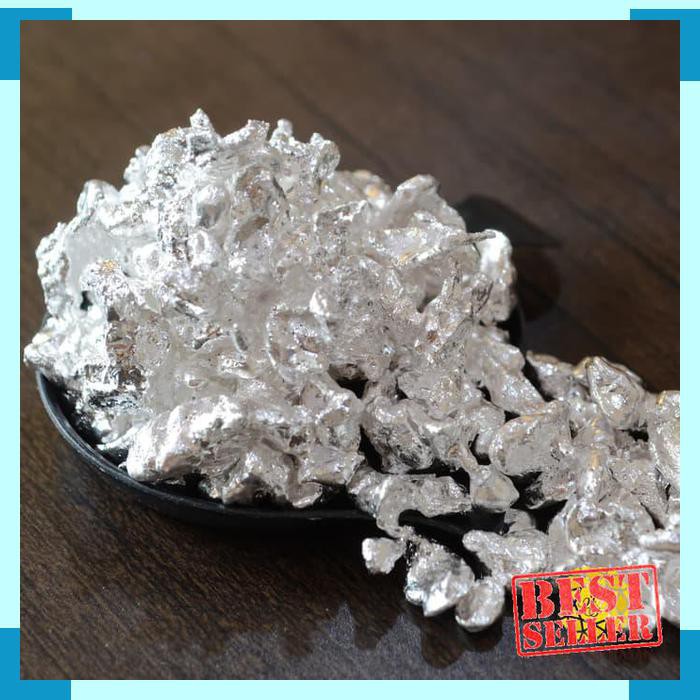 Mantul Perak Murni Eceran Butir Granule 99.9 - 99.95 % Pure Silver 100gram+