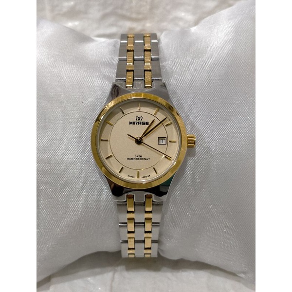 MIRAGE ARP 18601-L JAM TANGAN WANITA RANTAI STAINLESS STEEL WATER RESISTANT 3 ATM