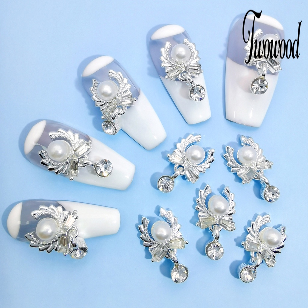 Twowood 1 Kantong Hiasan Kuku 3D Bahan Alloy Untuk Nail Art / Manicure