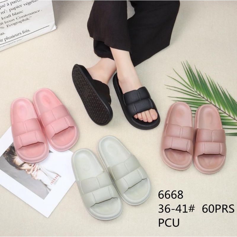 Balance Sandal Jelly Slop Wanita Karet Soft Import Empuk Anti Slip Sol Tebal 168 yg