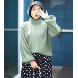 ZAHRA - Atasan Wanita Oversize Rajut Halus Ballon Knit BAYONETA SWEATER