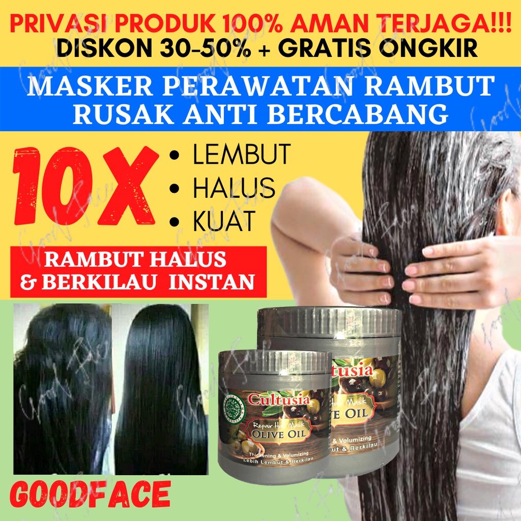 HAIR MASK OLIVE OIL CULTUSIA 500ML BPOM MASKER RAMBUT OLIVE OIL