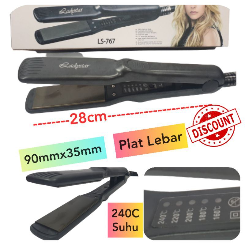 Ladystar Catokan Rambut Pelurus Salon Bagus Murah 2in1 Curler Kriting Blow Temperatur Suhu Ls 767