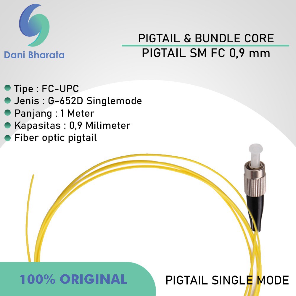 Pigtail FC 0,9mm Single Mode Siap pakai