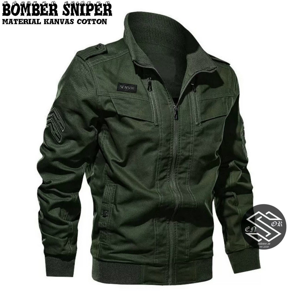 Jaket Bomber Casual Sniper Sensor Original / Jaket Pria Casual Bomber Sniper SNSR