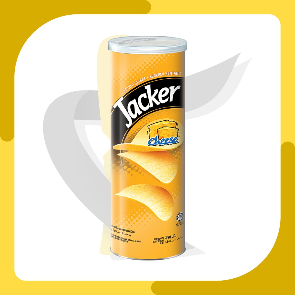 Snack Import Malaysia | Jacker Keripik Kentang/Potato Crisps Chips Cheese/Keju 110gr