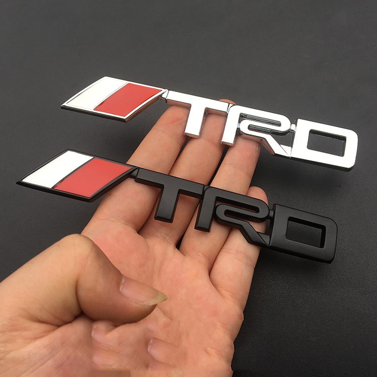 1x TRD Sport Side Fender Papan Nama Bagasi Belakang Emblem Badge Stiker TRD Kisi Depan N Bonet Emblem Stiker Untuk Toyota Auto Decal