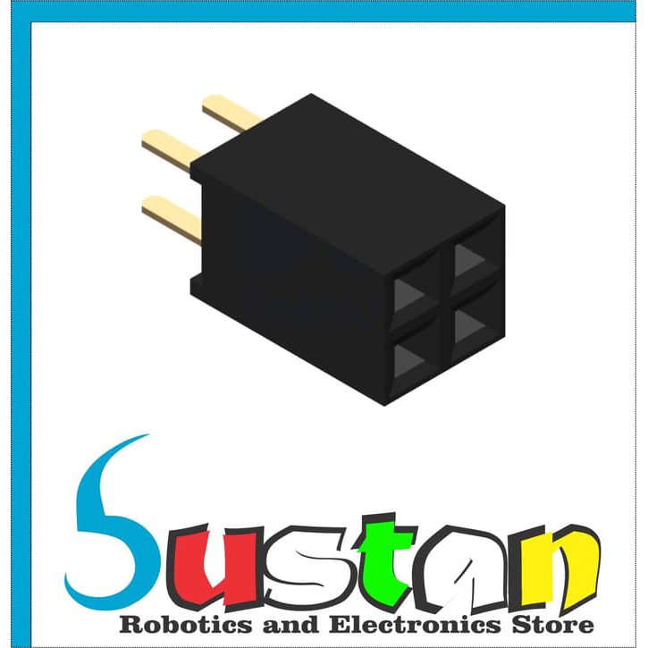 Header Female 2.54mm Dual Row PCB Pin Header SMD/SMT 2x2 4 Pin