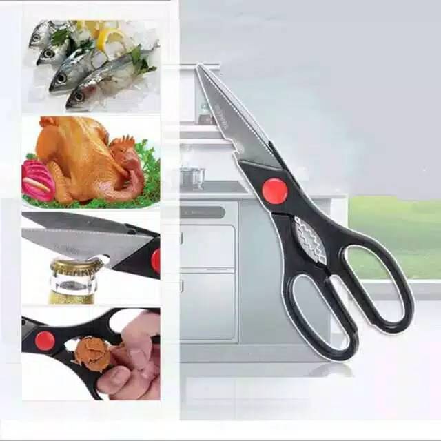 BS097 Promo Gunting Dapur/ gunting lkan Serbaguna Murah