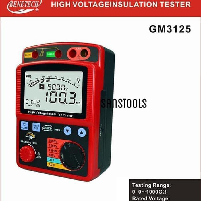 BENETECH GM3125 megger digital GM3125 5kV versi kyoritsu 3125A