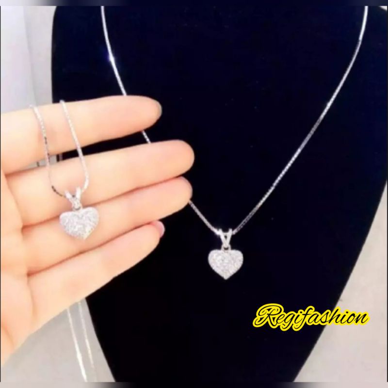 Kalung Titanium Liontin Love Terbaru Garansi Anti Karat Tidak Luntur