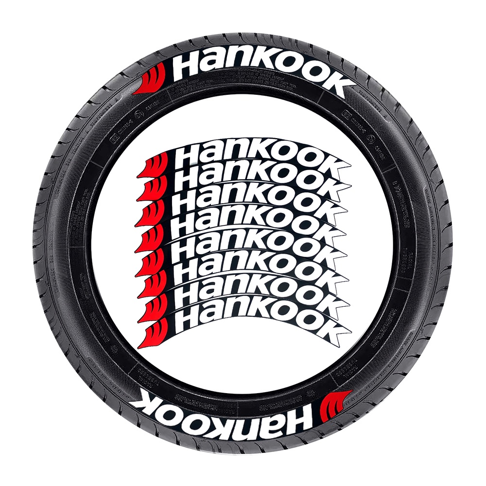 Hankook Stiker Ban Mobil Motif Tulisan Mitsubishi TOYOTA BENZ BMW 3D Bahan Karet Anti Air