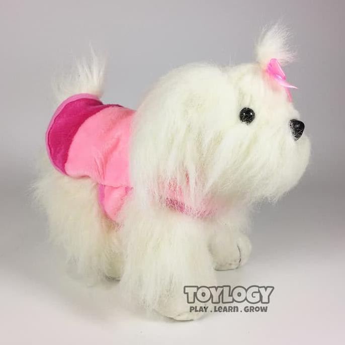Boneka Anjing Maltese dan Baju ( Maltese Puppy Stuffed Plush Animal Do