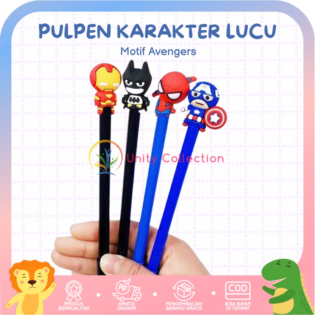 

Pulpen Gel Anak Karakter Motif Cartoon Avengers