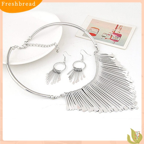 Fresh| Set Perhiasan Kalung Choker Dengan Liontin Rumbai Untuk Wanita