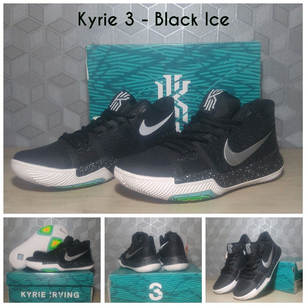 Sepatu Basket Kuliah[FREE KAOS KAKI] Sepatu Basket Nike Kyrie 3 BHM black ice