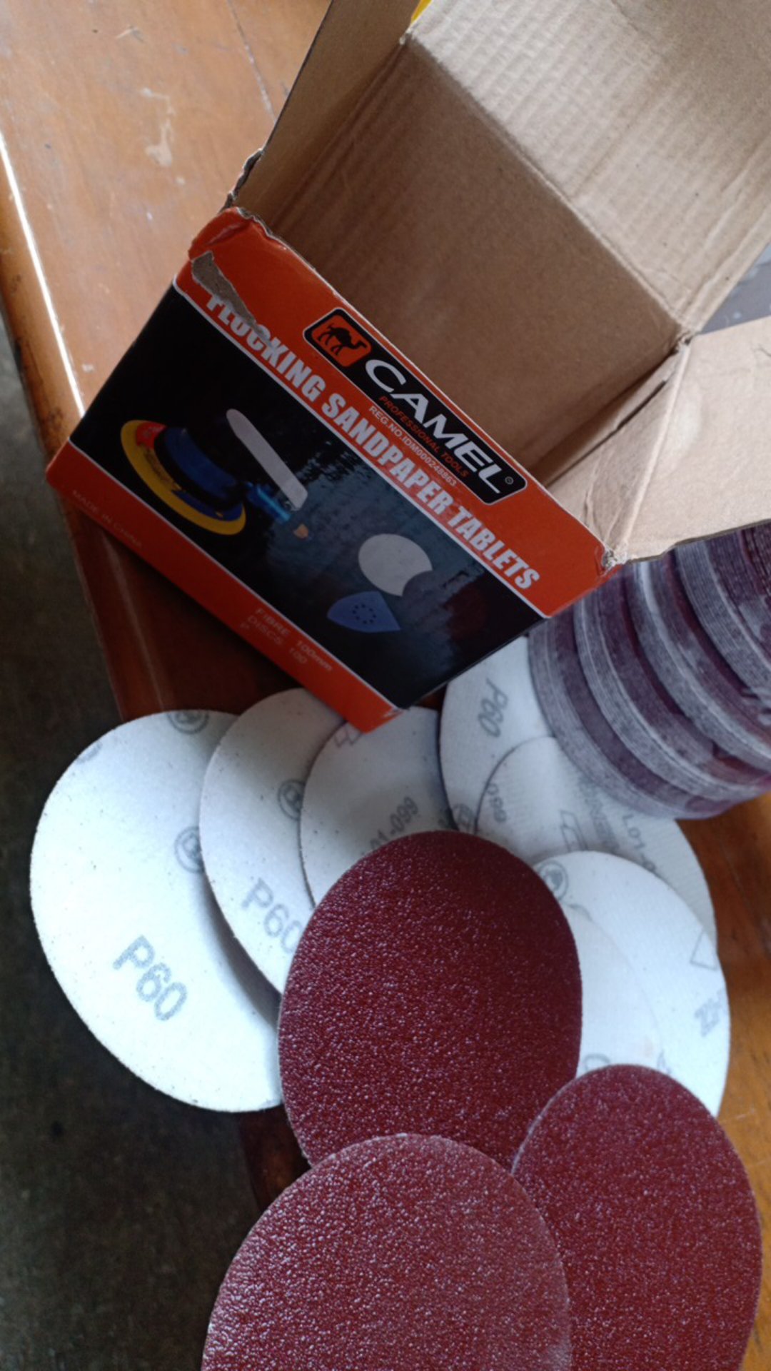 Amplas Tempel Bulat 4 Inch Grid 60 Camel Ampelas Bulat