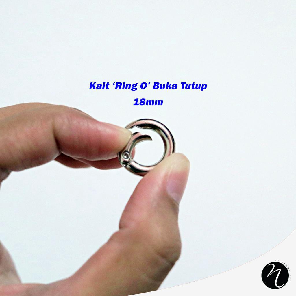 Kait Ring O Buka Tutup Kecil 18mm Untuk Tas Aksesoris HP