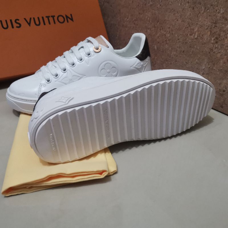 sepatu sneaker wanita lv mirror putih shoes cewek P1SHOES kulit top