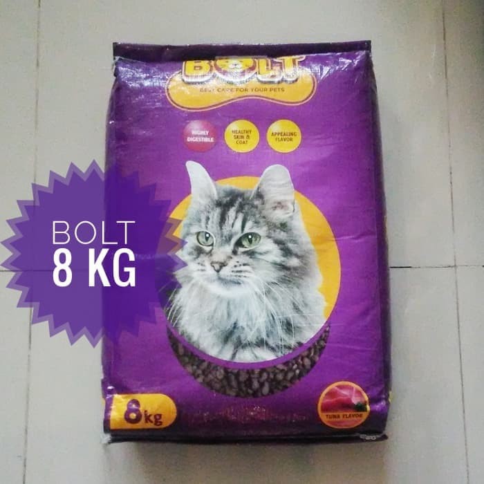 Makanan Kucing Bolt 8 Kg Karung Dry Cat Food Diskon Shopee Indonesia