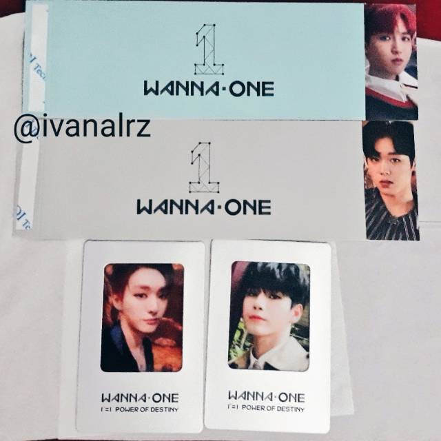 WANNA ONE ALBUM POWER OF DESTINY SLEEVE JIHOON, PC JISUNG, PC ONG