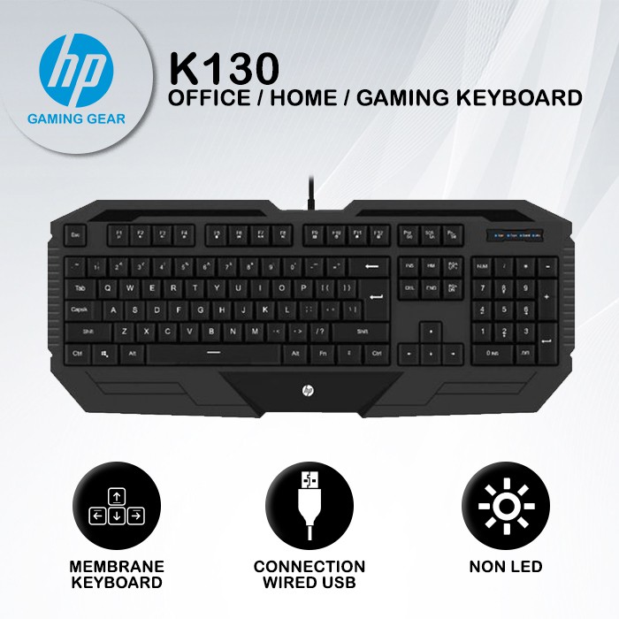 Keyboard Gaming HP K130 - No LED Membrane Keyboard