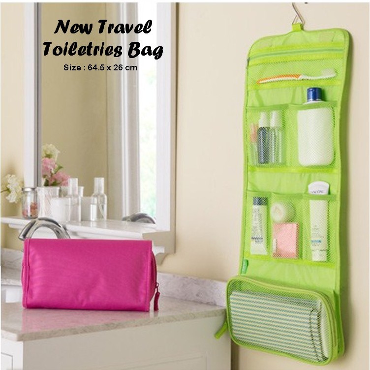 Igrosir Hanging Toiletries Bag Organizer Tas Kosmetik Travel Bag toilet Mandi