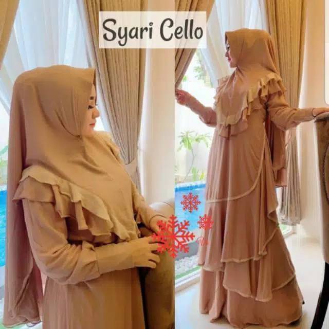 SYARI CELLO, MOSCREPE PREMIUM, GAMIS HIJAB MUSLIM, DRESS MAXY