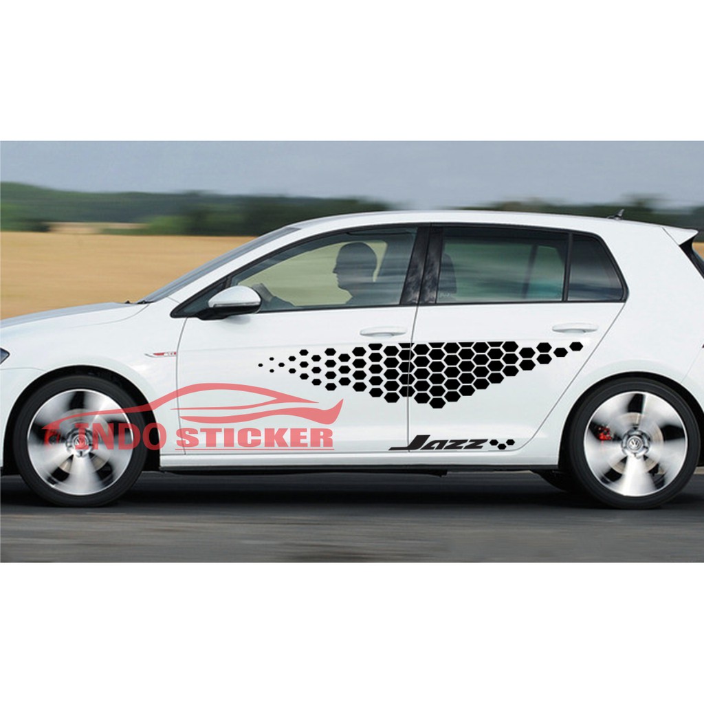 sticker stiker modifikasi bodi mobil honda jazz Brio stiker mobil yaris avanza Ertiga universal