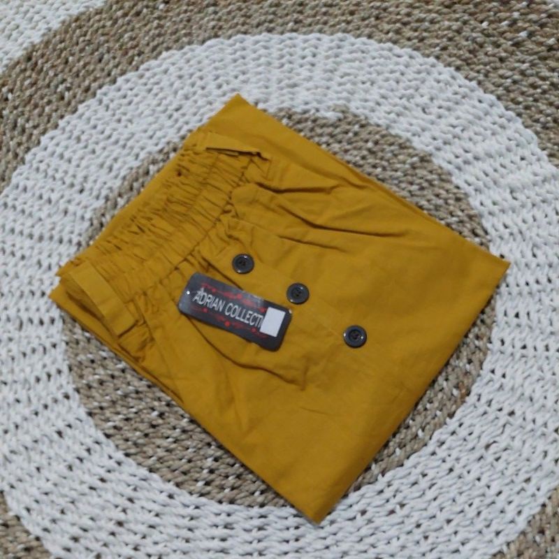 ROK A LINE PANJANG KATUN BANKOK ROK PANJANG A LINE POLOS-Kunyit