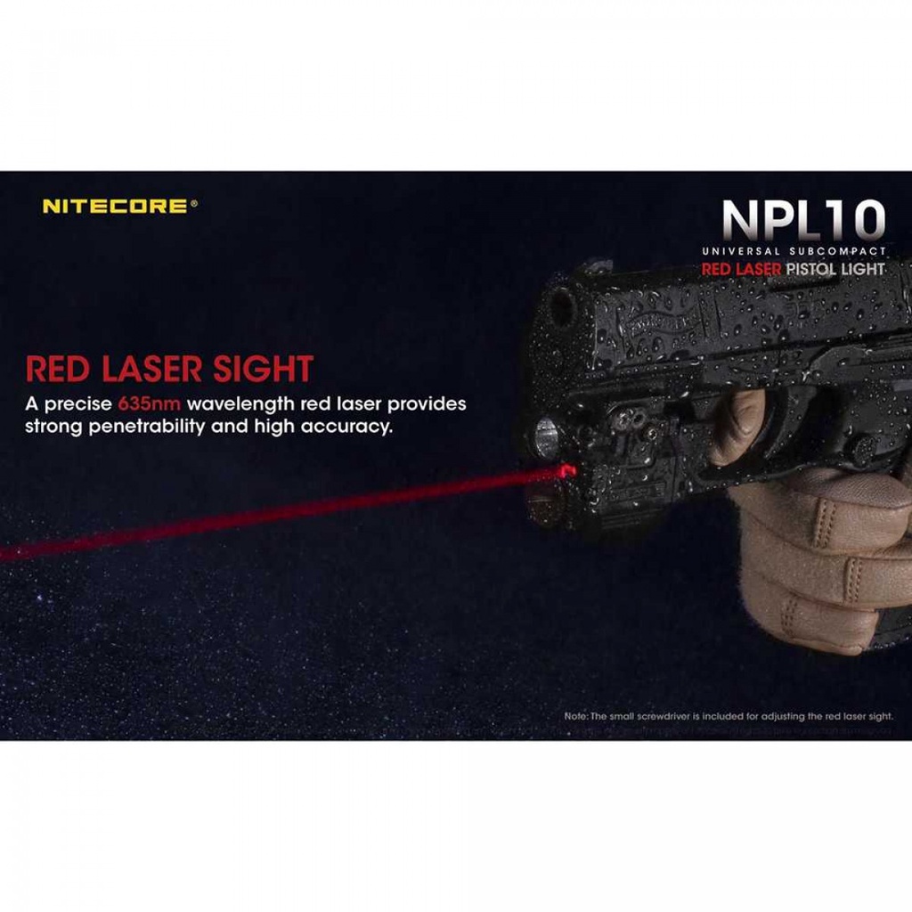 Senter Pistol Tactical Gun Light Universal XP-G2 S3 Red Laser NTCR