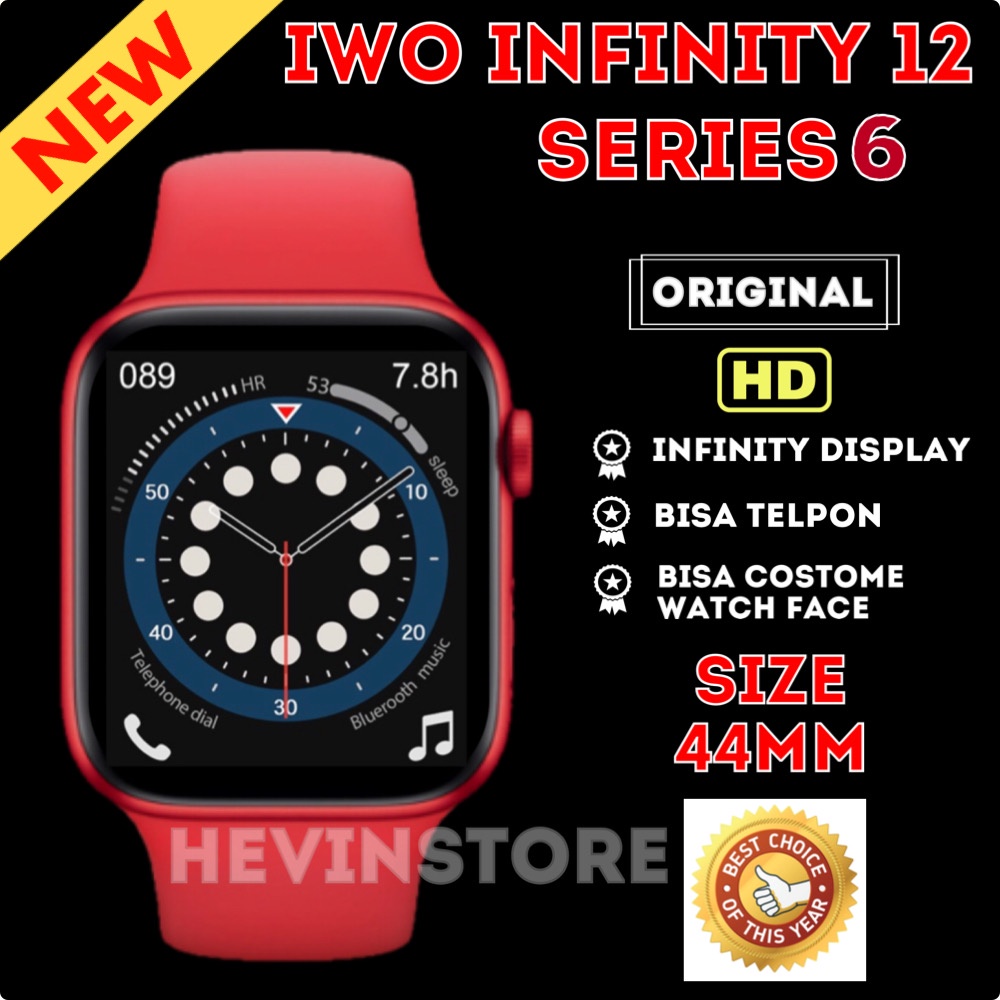 IWO INFINITY 12 SMARTWATCH ( BISA TLP DARI JAM ) UNTUK iOS &amp; ANDROID
