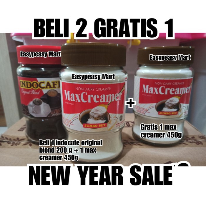 

BELI 2 GRATIS 1 - 1 indocafe org. blend 1max creamer FREE 1max creamer