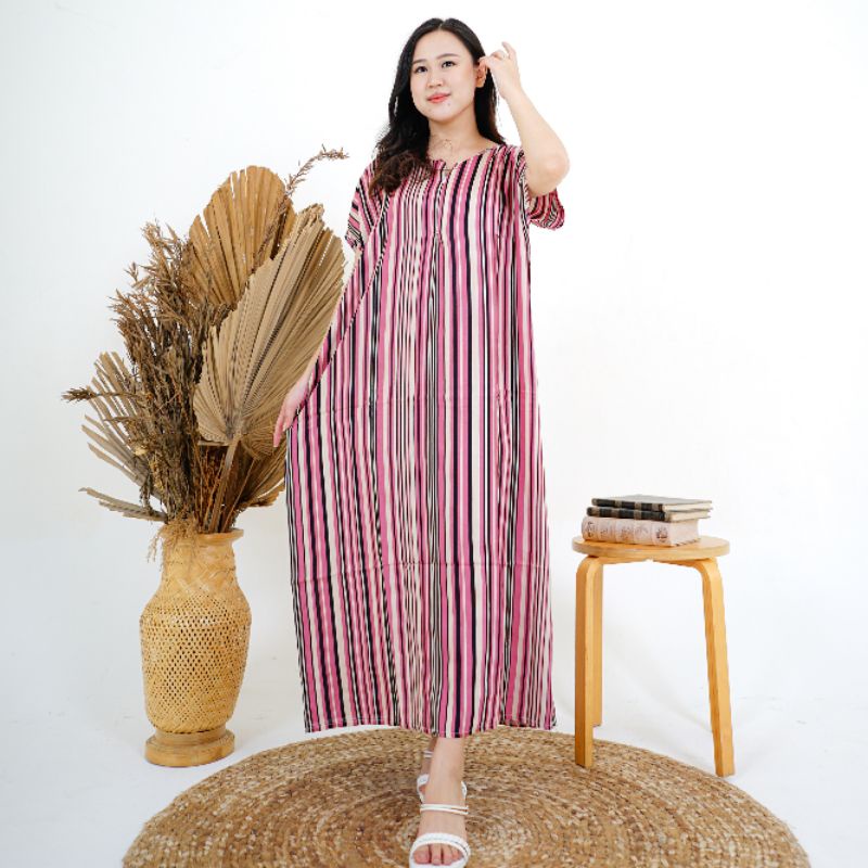 Daster busui bali habel rayon premium panjang semata kaki resleting-B43