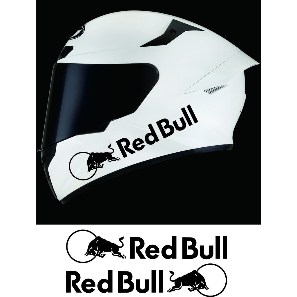 stiker Red Bull helm motor mobil