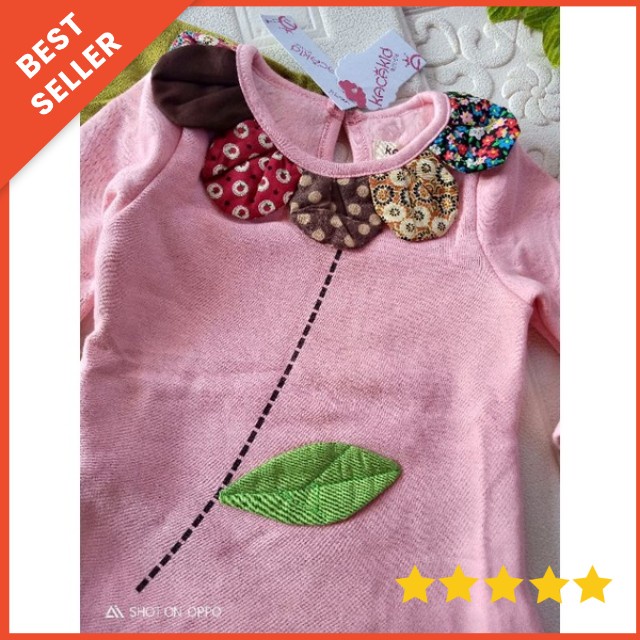 [1-5T] Kaos anak perempuan import / Kaos sweater anak perempuan lengan panjang import sunflower