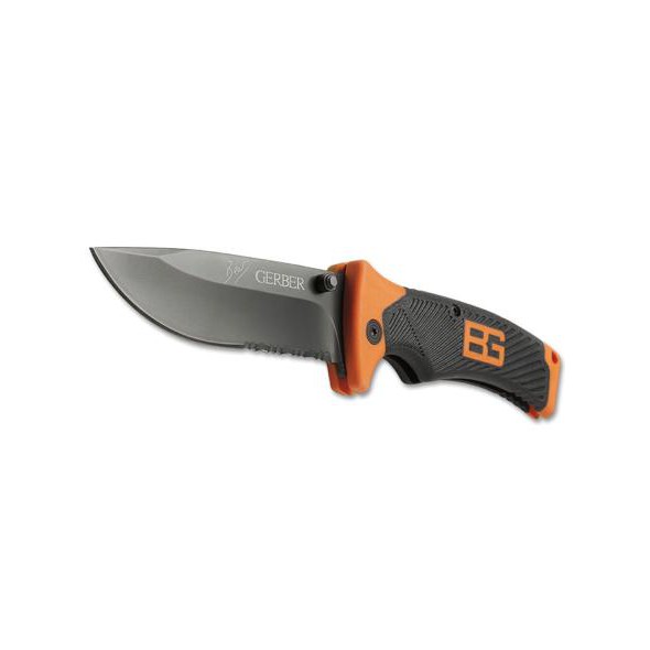 Gerber Bear Grylls Pisau Lipet Pocket Knife Serrated Edge