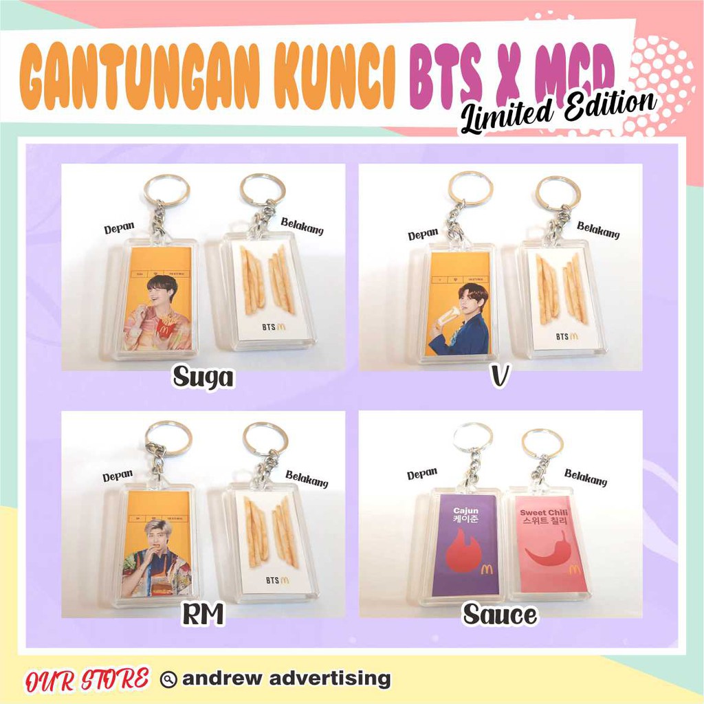 Gantungan Kunci BTS x MCD / Keychain BTS