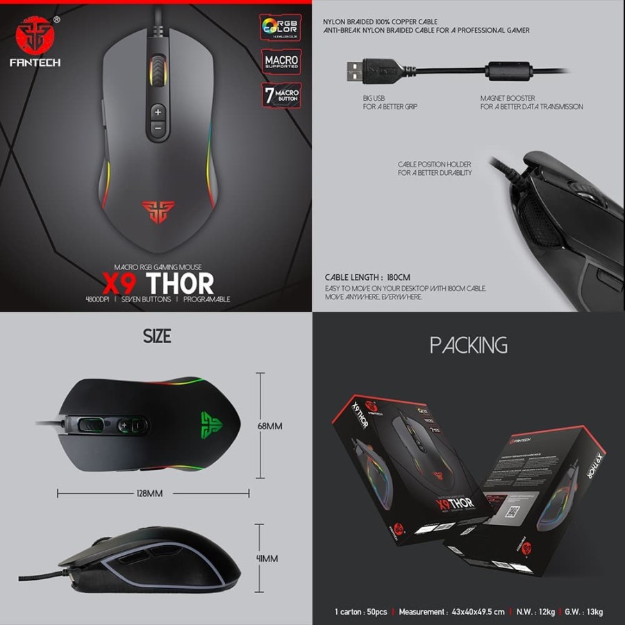 FANTECH MOUSE X9 THOR