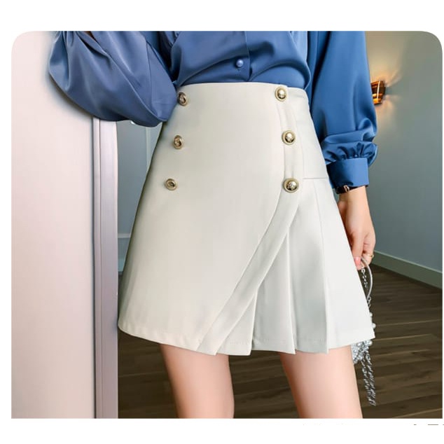 Rok Wanita Mini Skirt import 5500-L creme