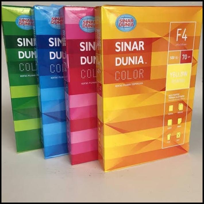 

Kertas Hvs F4 Warna Biru Kuning Hijau Pink Sidu 55gr