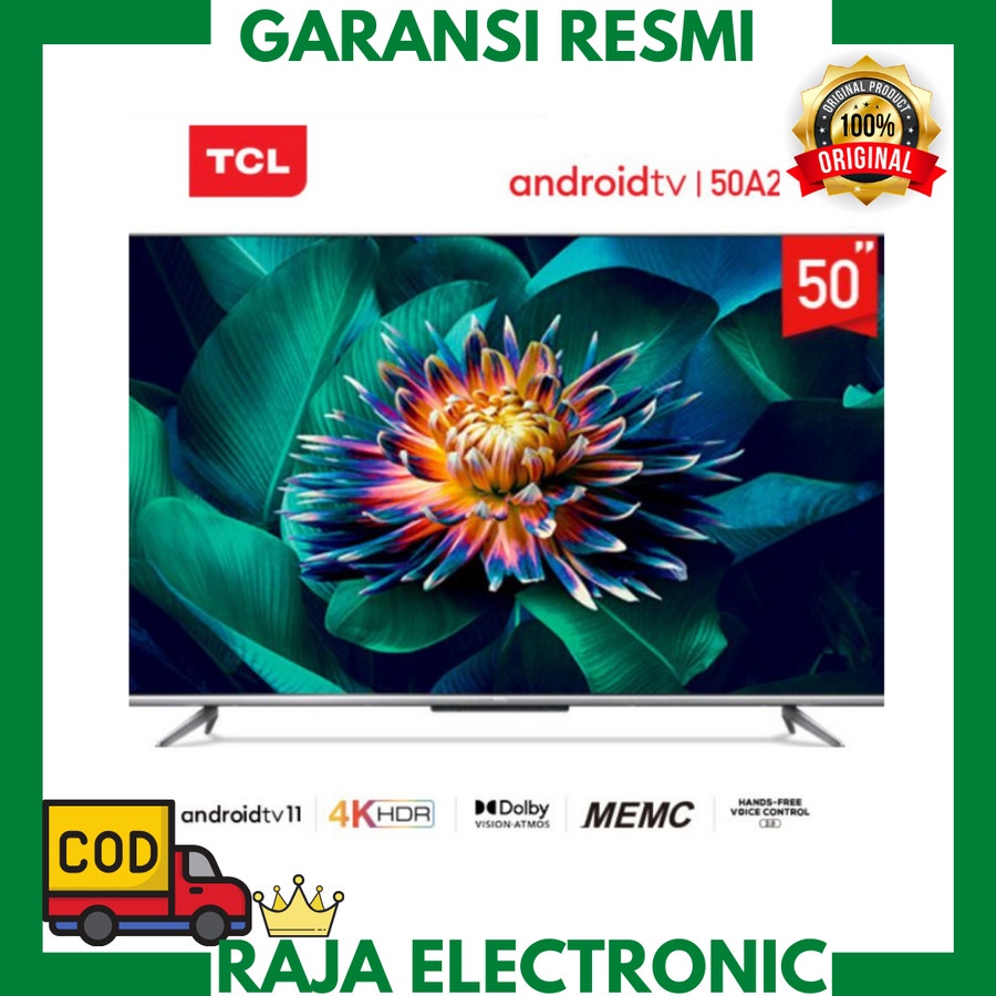 TCL 50 inch Android 11 TV 4KUHD-HDR10-HFVC 2.0-MEMC-HDMI 2.1-50A20