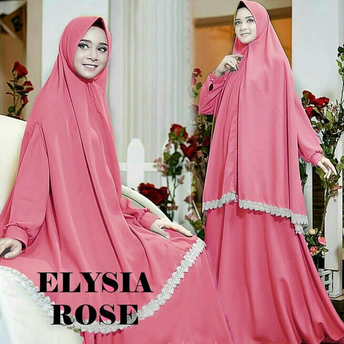 Fashion Muslim Baju Gamis Busana Muslim - ELYSIA SYAR'I ROSE BERGO NO PED