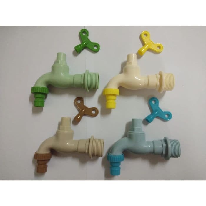 FIT KRAN AIR PVC TAMAN 3/4 INCH KERAN TAMAN MODEL CABUT KUNCI TERMURAH  EAK