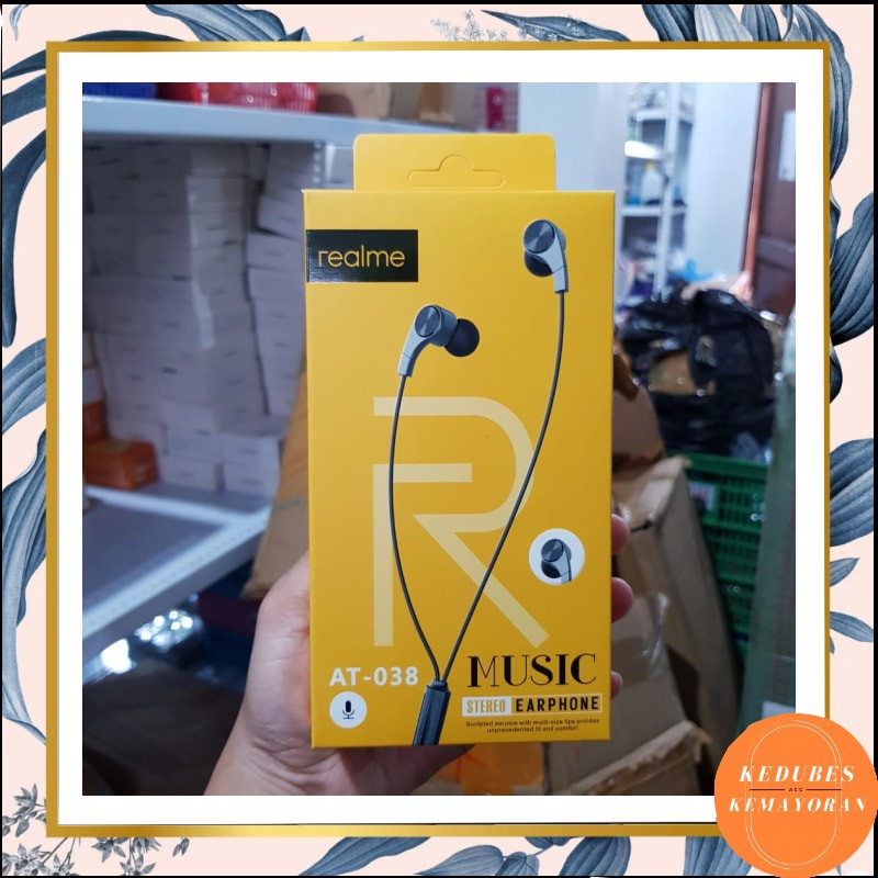 Earphone / Headset / Handsfree Realme Stereo Music AT-38 Super bass [KK]