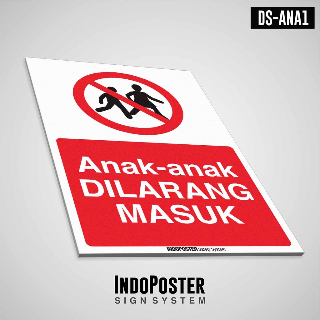 

Safety Sign K3 PVC ISO Anak Anak Dilarang Masuk