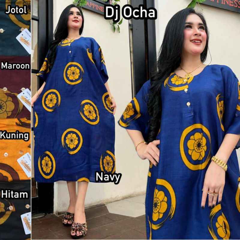 DASTER JUMBO OCHA LD 120 - 130 / PJ 115 BUSUI BUMIL DADA KANCING BAHAN RAYON SANTUNG BERKUALITAS.